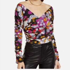 Vibrant Multicolor Off-Shoulder Blouse